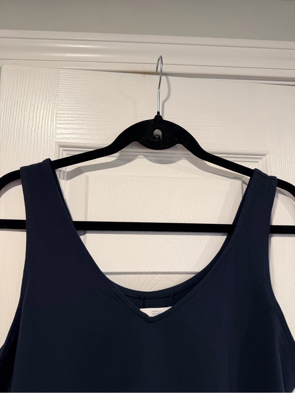 NWOT J. Jill Size XLP Perfect Reversible Tank Top Soft Stretch Cotton Navy Blue - Picture 4 of 11
